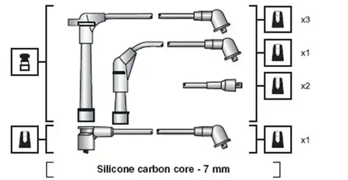 комплект запалителеи кабели MAGNETI MARELLI 941318111091