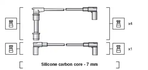 комплект запалителеи кабели MAGNETI MARELLI 941318111106