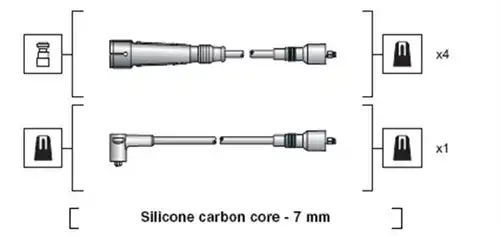 комплект запалителеи кабели MAGNETI MARELLI 941318111111