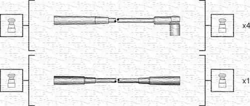 комплект запалителеи кабели MAGNETI MARELLI 941318111124