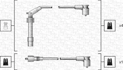 комплект запалителеи кабели MAGNETI MARELLI 941318111140