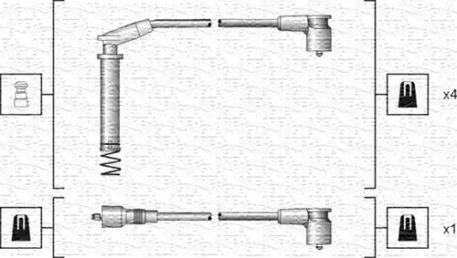 комплект запалителеи кабели MAGNETI MARELLI 941318111154