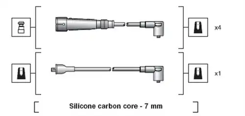 комплект запалителеи кабели MAGNETI MARELLI 941318111155