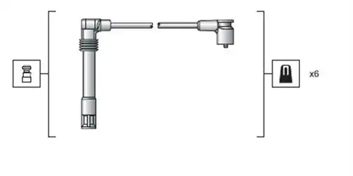 комплект запалителеи кабели MAGNETI MARELLI 941318111162