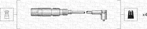 комплект запалителеи кабели MAGNETI MARELLI 941318111164