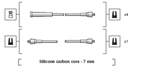 комплект запалителеи кабели MAGNETI MARELLI 941318111171
