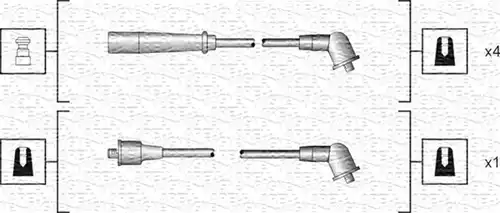 комплект запалителеи кабели MAGNETI MARELLI 941318111185