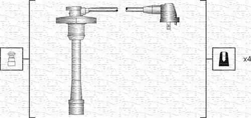 комплект запалителеи кабели MAGNETI MARELLI 941318111188