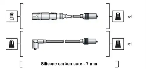 комплект запалителеи кабели MAGNETI MARELLI 941318111270