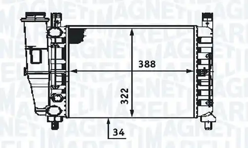 воден радиатор MAGNETI MARELLI - BR RMM376713521