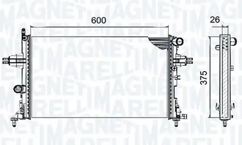 воден радиатор MAGNETI MARELLI - BR RMM54292