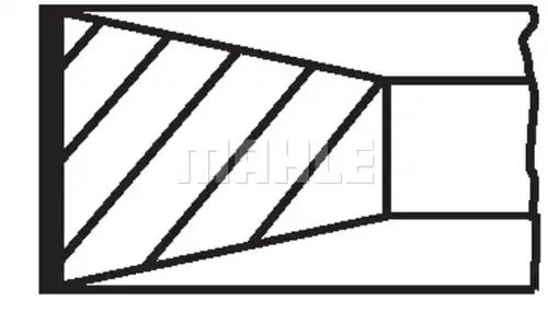 комплект сегменти MAHLE 002 80 N9