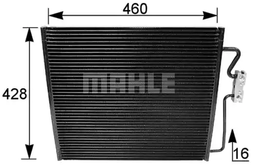 кондензатор, климатизация MAHLE AC 154 001S