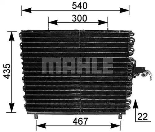 кондензатор, климатизация MAHLE AC 166 000S