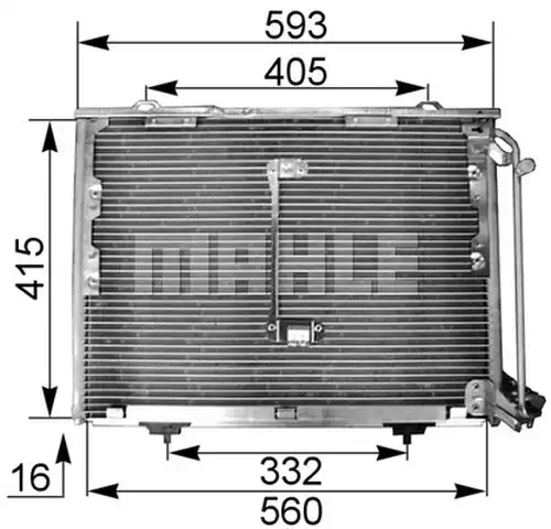 кондензатор, климатизация MAHLE AC 168 001S