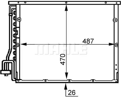 кондензатор, климатизация MAHLE AC 179 000S