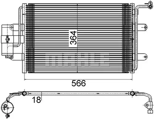 кондензатор, климатизация MAHLE AC 180 000S