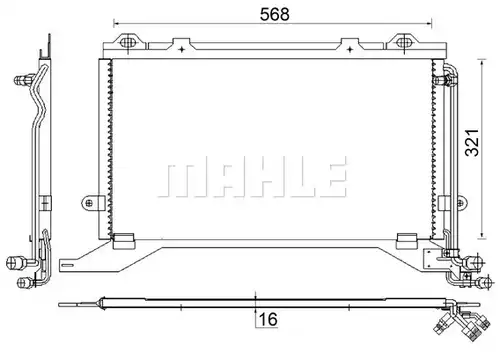 кондензатор, климатизация MAHLE AC 248 000S