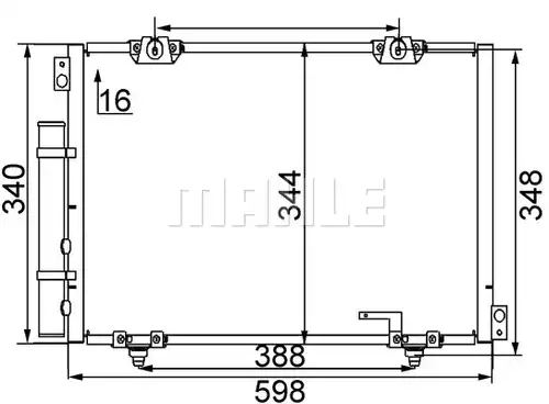 кондензатор, климатизация MAHLE AC 260 000S