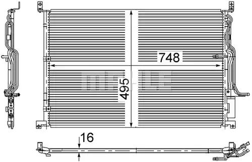 кондензатор, климатизация MAHLE AC 271 000S