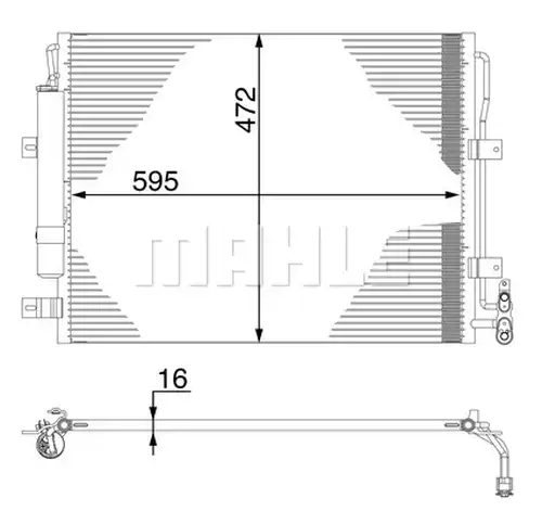 кондензатор, климатизация MAHLE AC 273 000S