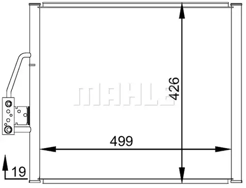 кондензатор, климатизация MAHLE AC 277 000S