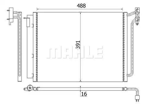 кондензатор, климатизация MAHLE AC 311 001S