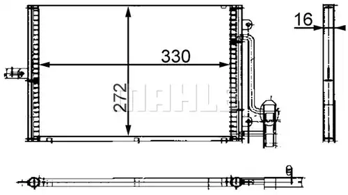 кондензатор, климатизация MAHLE AC 317 000S