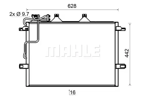 кондензатор, климатизация MAHLE AC 318 000S