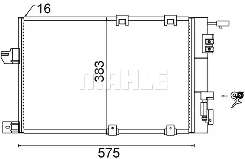 кондензатор, климатизация MAHLE AC 339 000S