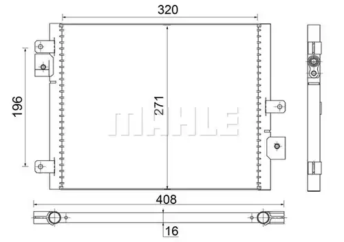 кондензатор, климатизация MAHLE AC 354 000S