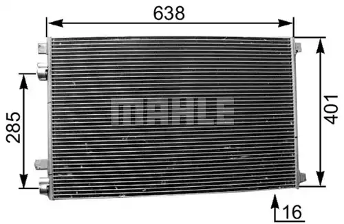 кондензатор, климатизация MAHLE AC 360 001S