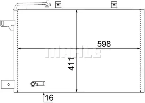 кондензатор, климатизация MAHLE AC 370 000S