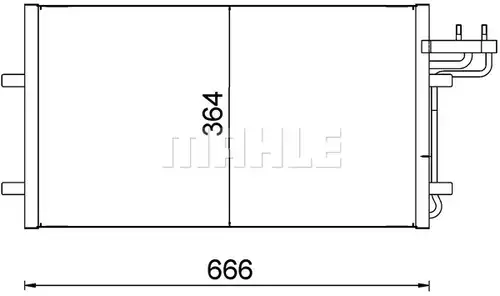 кондензатор, климатизация MAHLE AC 374 000S