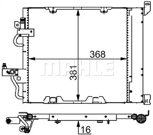 кондензатор, климатизация MAHLE AC 376 000S