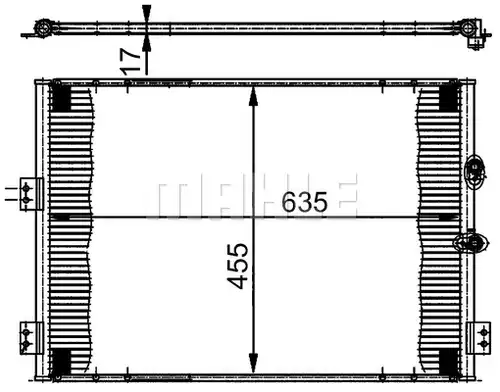 кондензатор, климатизация MAHLE AC 382 000S