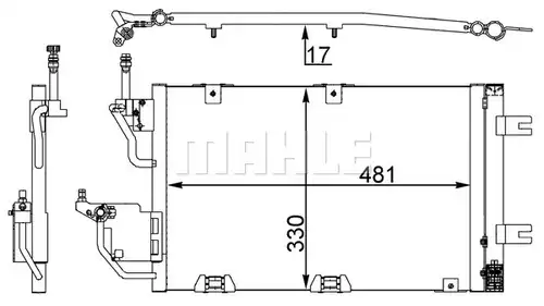 кондензатор, климатизация MAHLE AC 400 000S