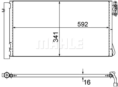 кондензатор, климатизация MAHLE AC 414 001S