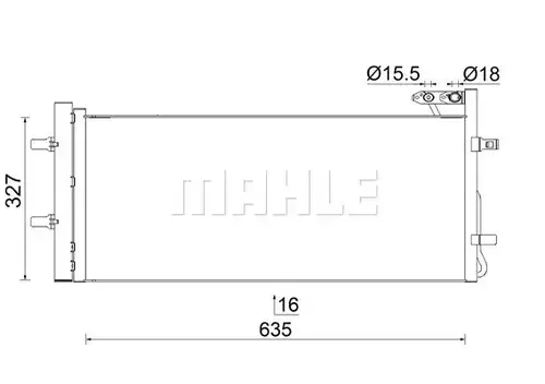 кондензатор, климатизация MAHLE AC 42 000S