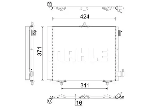 кондензатор, климатизация MAHLE AC 460 000S