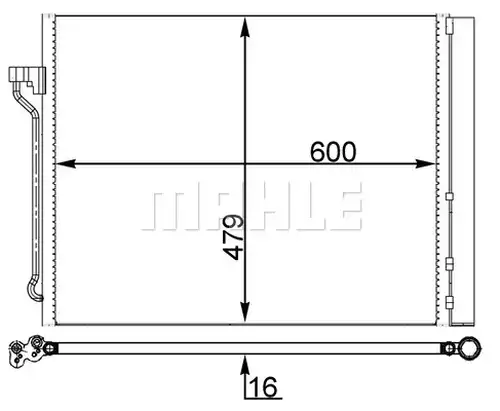 кондензатор, климатизация MAHLE AC 463 000S