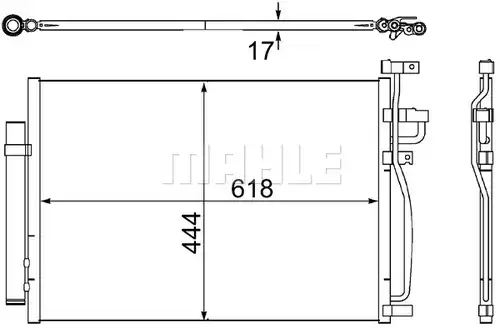 кондензатор, климатизация MAHLE AC 489 000S