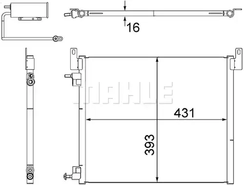 кондензатор, климатизация MAHLE AC 499 000S