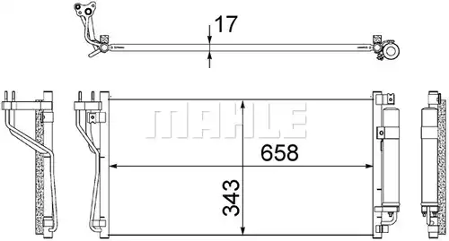 кондензатор, климатизация MAHLE AC 506 000S