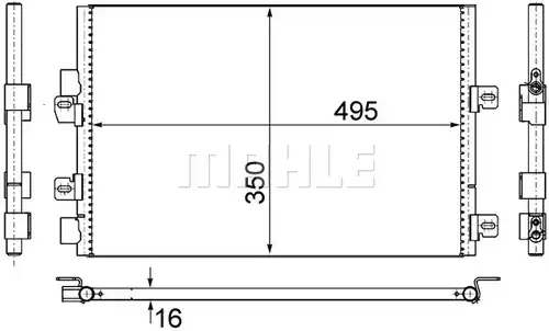 кондензатор, климатизация MAHLE AC 525 000S