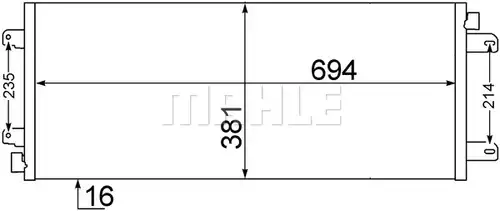 кондензатор, климатизация MAHLE AC 527 000S