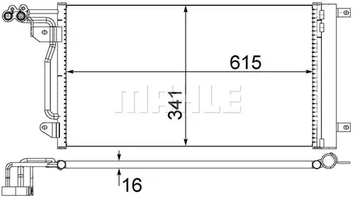 кондензатор, климатизация MAHLE AC 566 000S