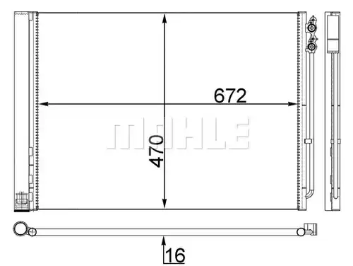 кондензатор, климатизация MAHLE AC 567 000S