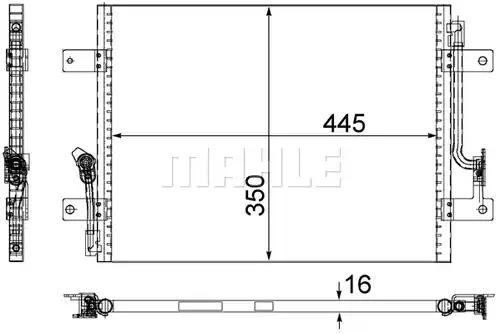 кондензатор, климатизация MAHLE AC 583 000S