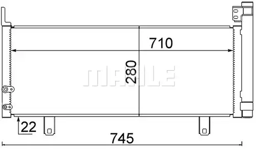 кондензатор, климатизация MAHLE AC 639 000S